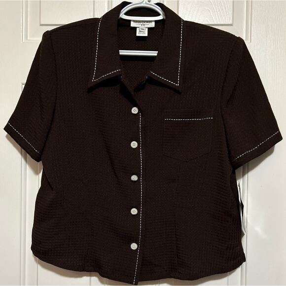 Miss Dorby Women's Brown Dress Size 16 Button Front Brown Jacket Size 14 - Picture 6 of 13